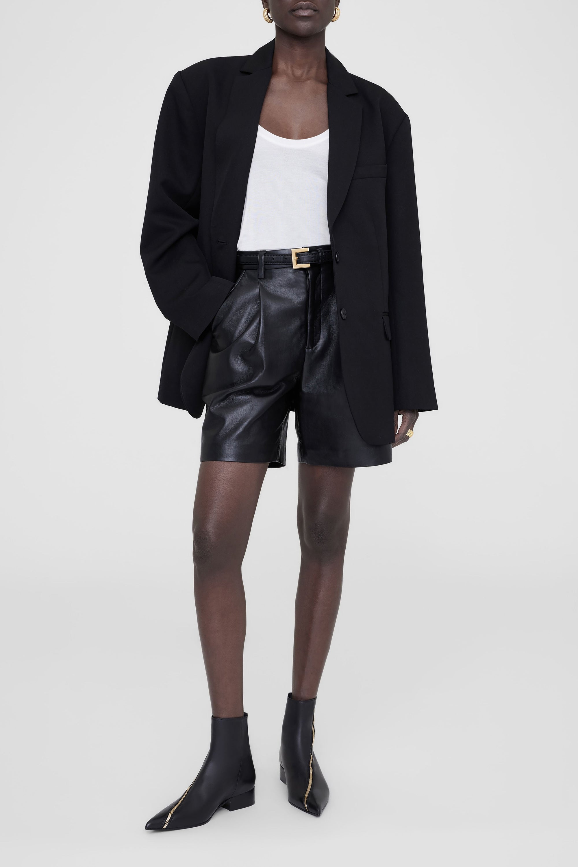 Bottes à talons Jones en cuir - Black