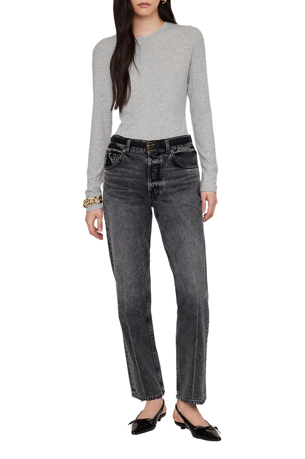 Jo long-sleeved T-shirt - Grey Melange