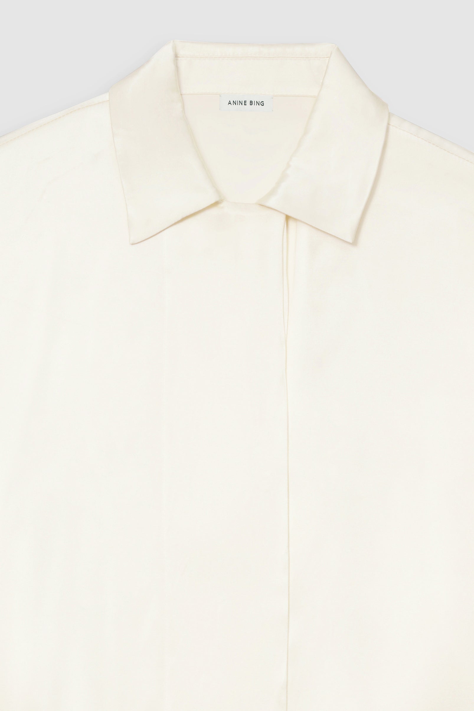Chemise à manches courtes Julia en soie - Ecru