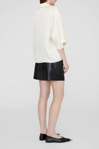 Chemise à manches courtes Julia en soie - Ecru