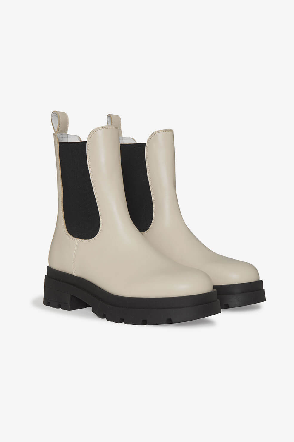 Bottes Justine en cuir - Ivory