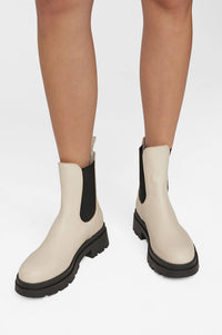 Bottes Justine en cuir - Ivory