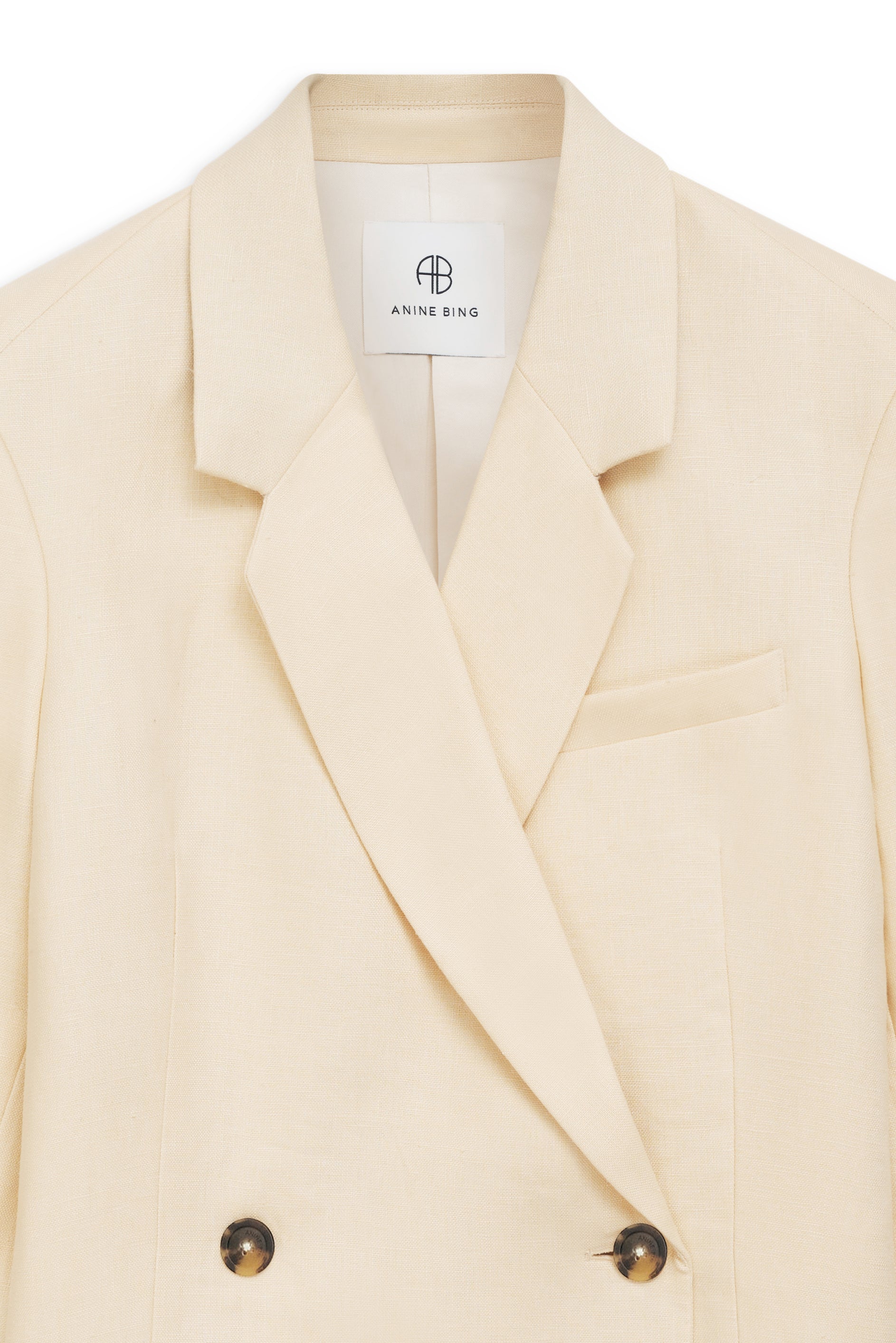 KAIA BLAZER - LIGHT YELLOW LINEN
