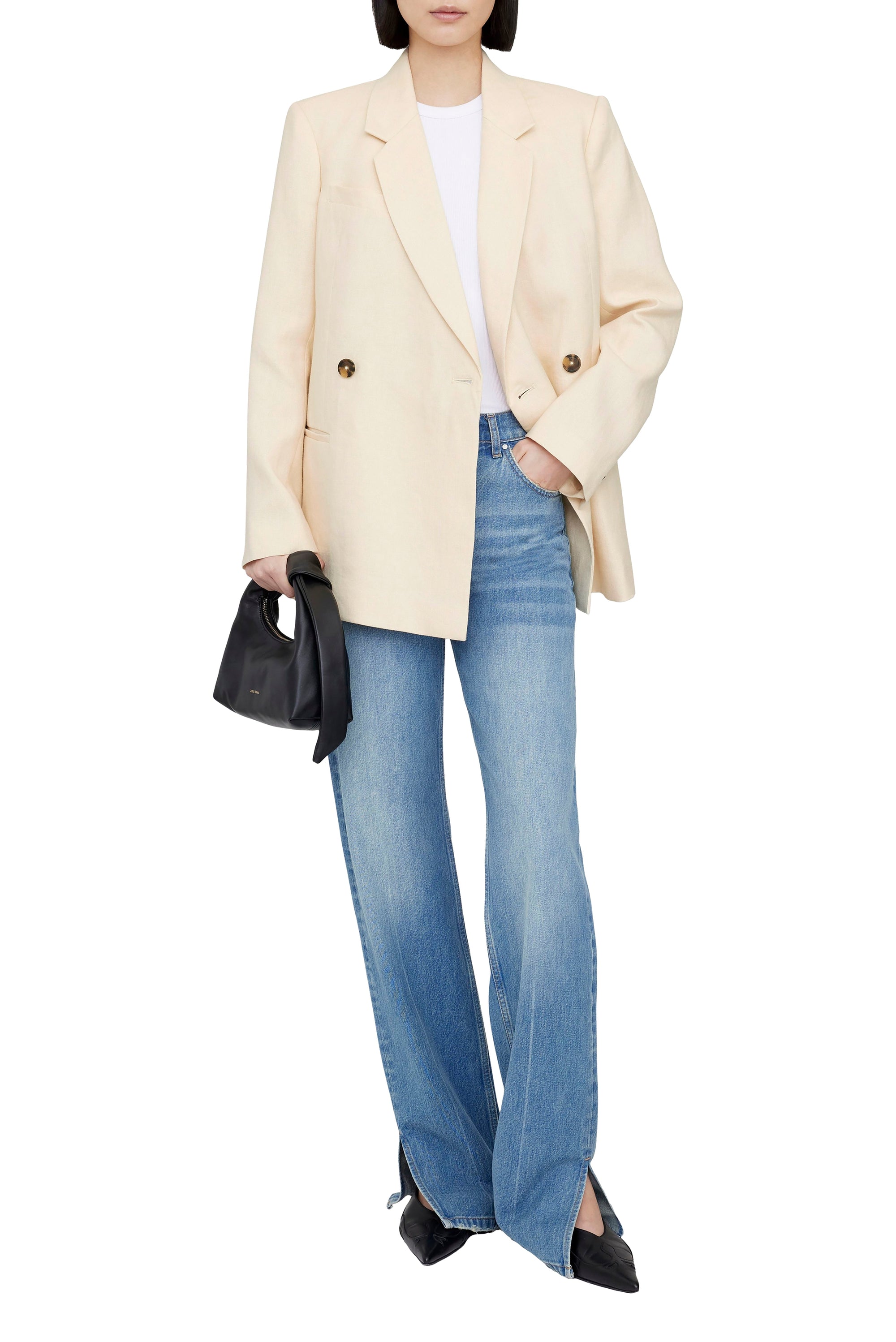 KAIA BLAZER - LIGHT YELLOW LINEN