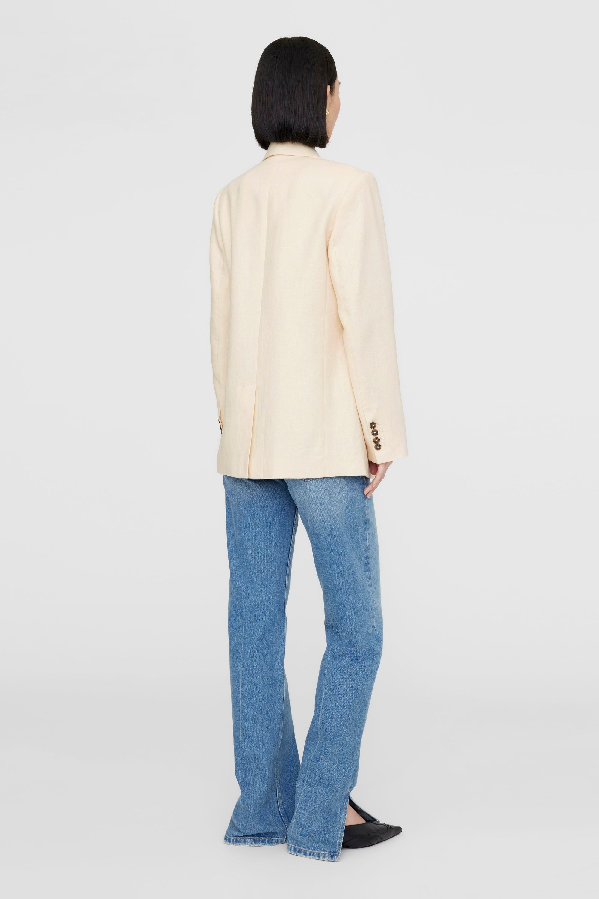 KAIA BLAZER - LIGHT YELLOW LINEN