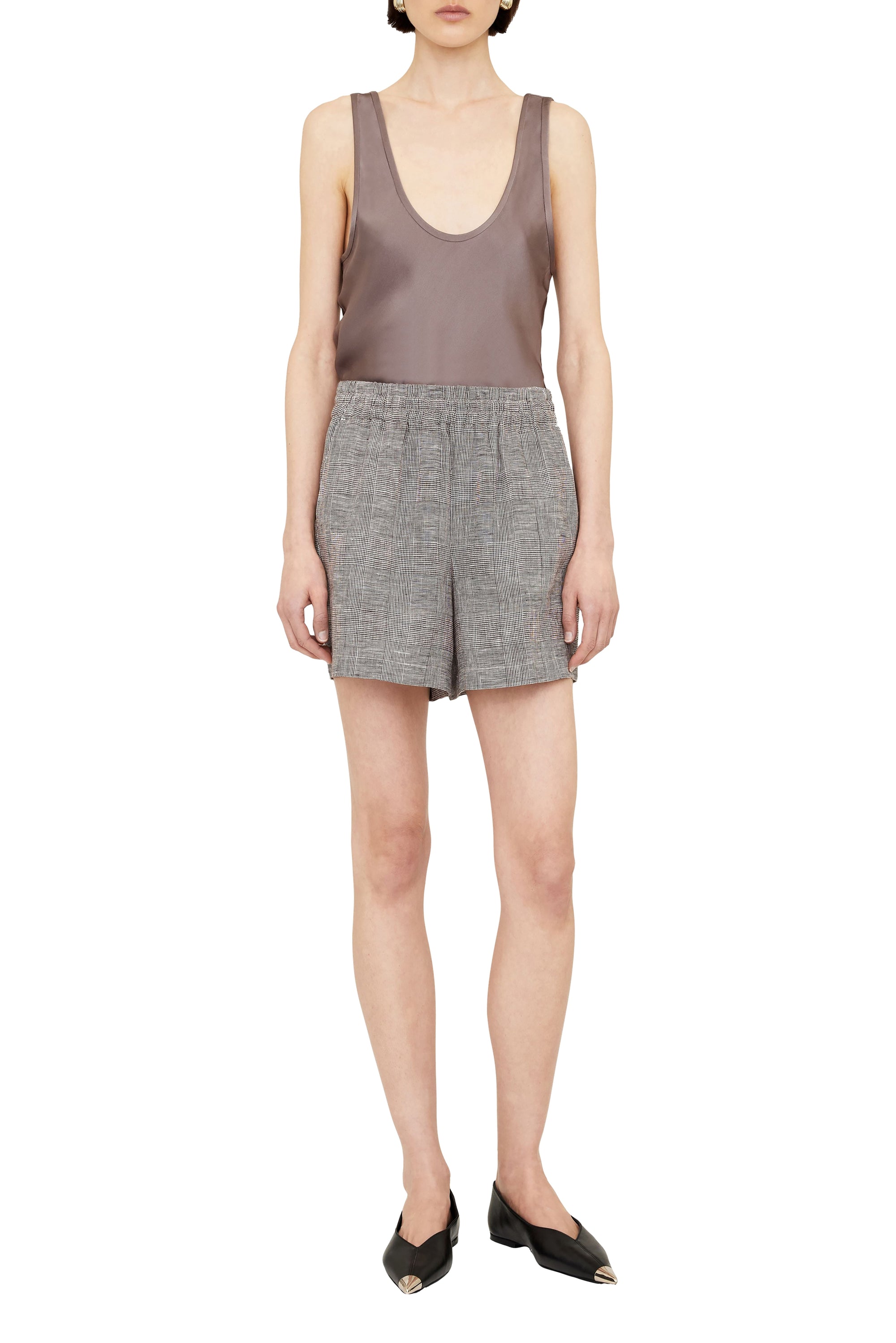 6qty RELIQUAT 50€ / KAM SHORT - BROWN PLAID