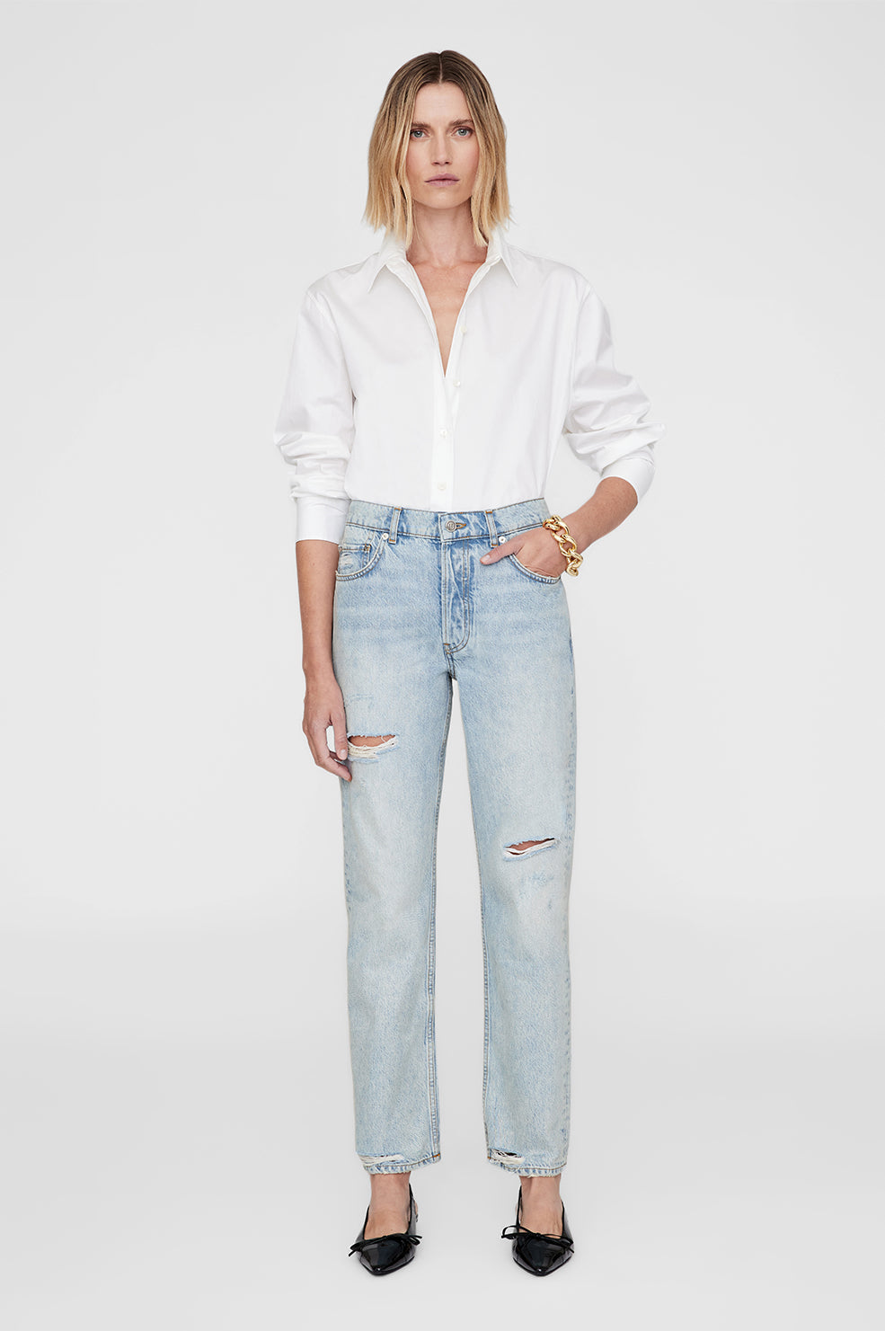 KATE JEAN - DESTRUCTED BLEACHED BLUE