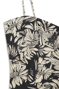 6qty NEW / KEIRAN TOP - BLACK FLORAL PRINT
