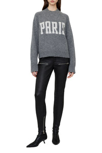KENDRICK SWEATER UNIVERSITY PARIS - CHARCOAL