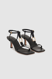 Sandales à talons Kiera en cuir - Black