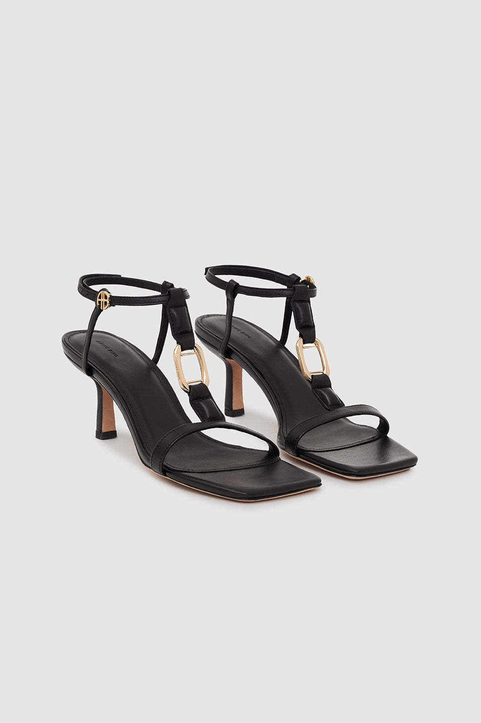 Sandales à talons Kiera en cuir - Black