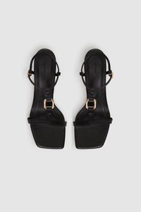 Sandales à talons Kiera en cuir - Black