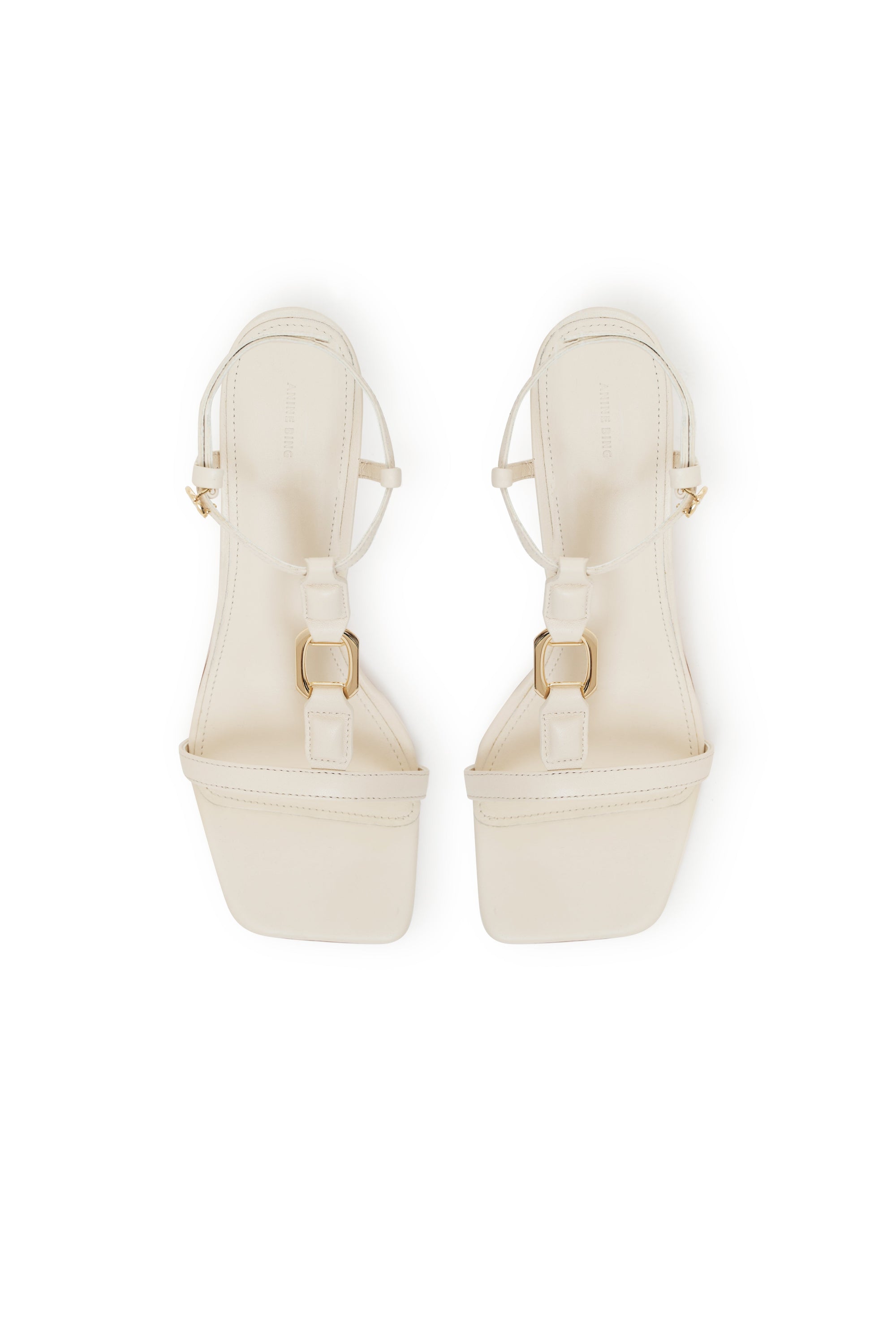 Sandales à talons Kiera en cuir - Ivory