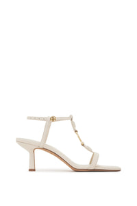 Sandales à talons Kiera en cuir - Ivory