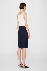 9qty NEW / KORA SKIRT - NAVY PINSTRIPE