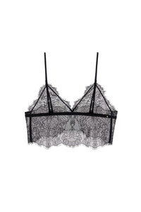 36qty NEW / LACE BRALETTE - BLACK