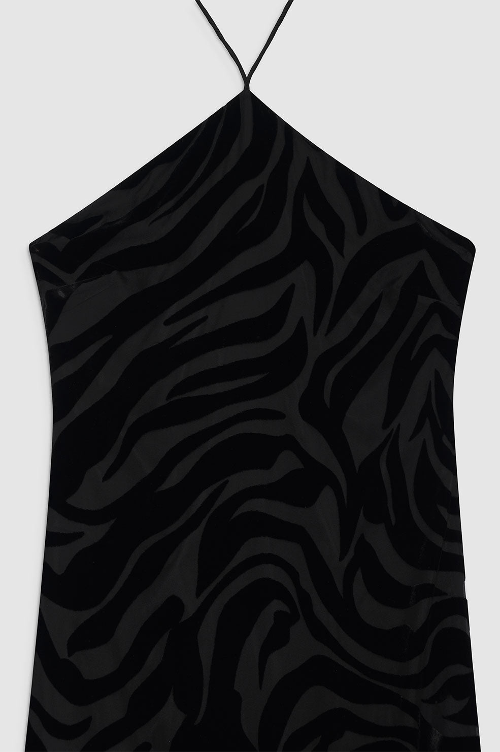 LEANNE DRESS - BLACK ZEBRA BURNOUT