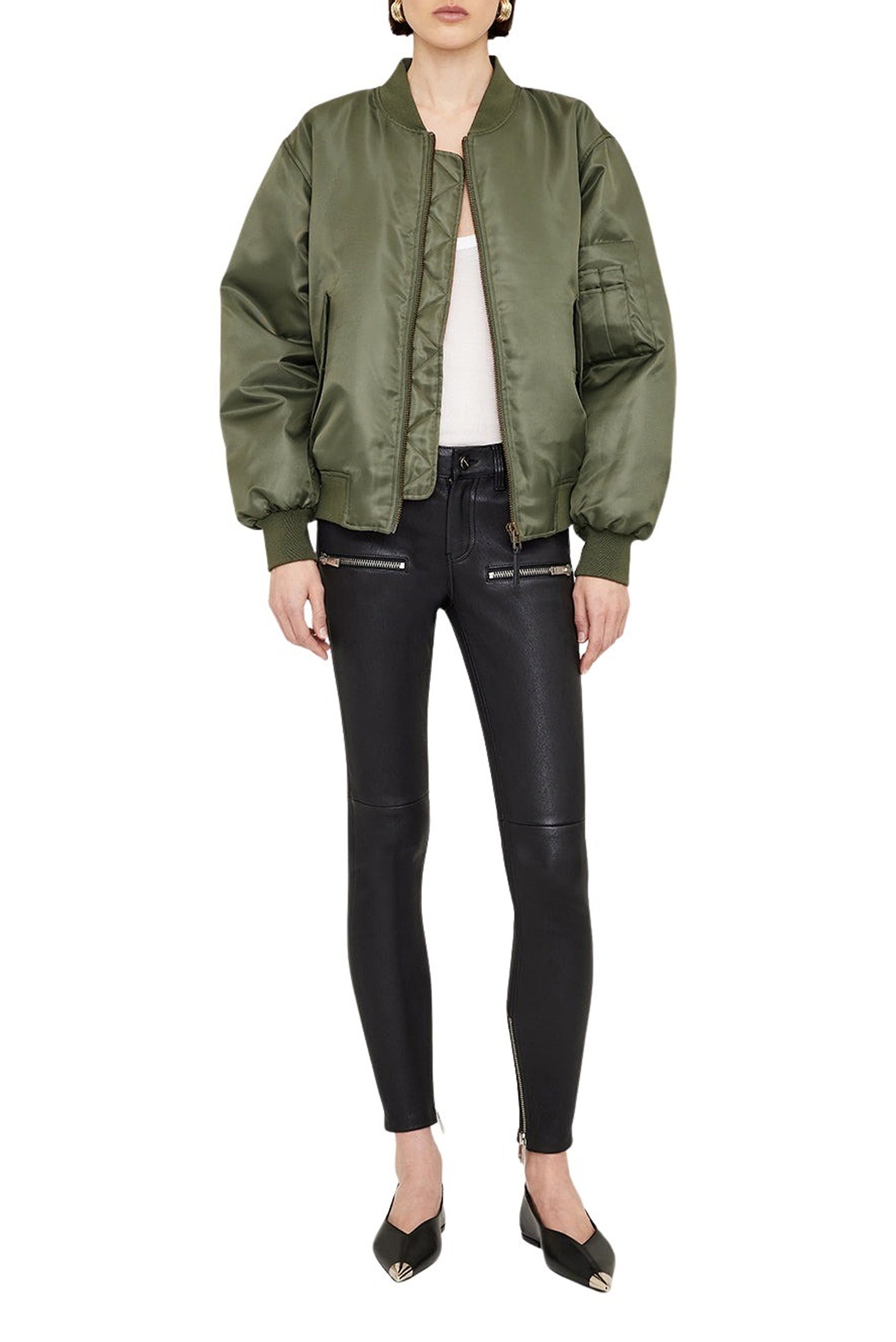 2qty NEW / LEON BOMBER - ARMY GREEN