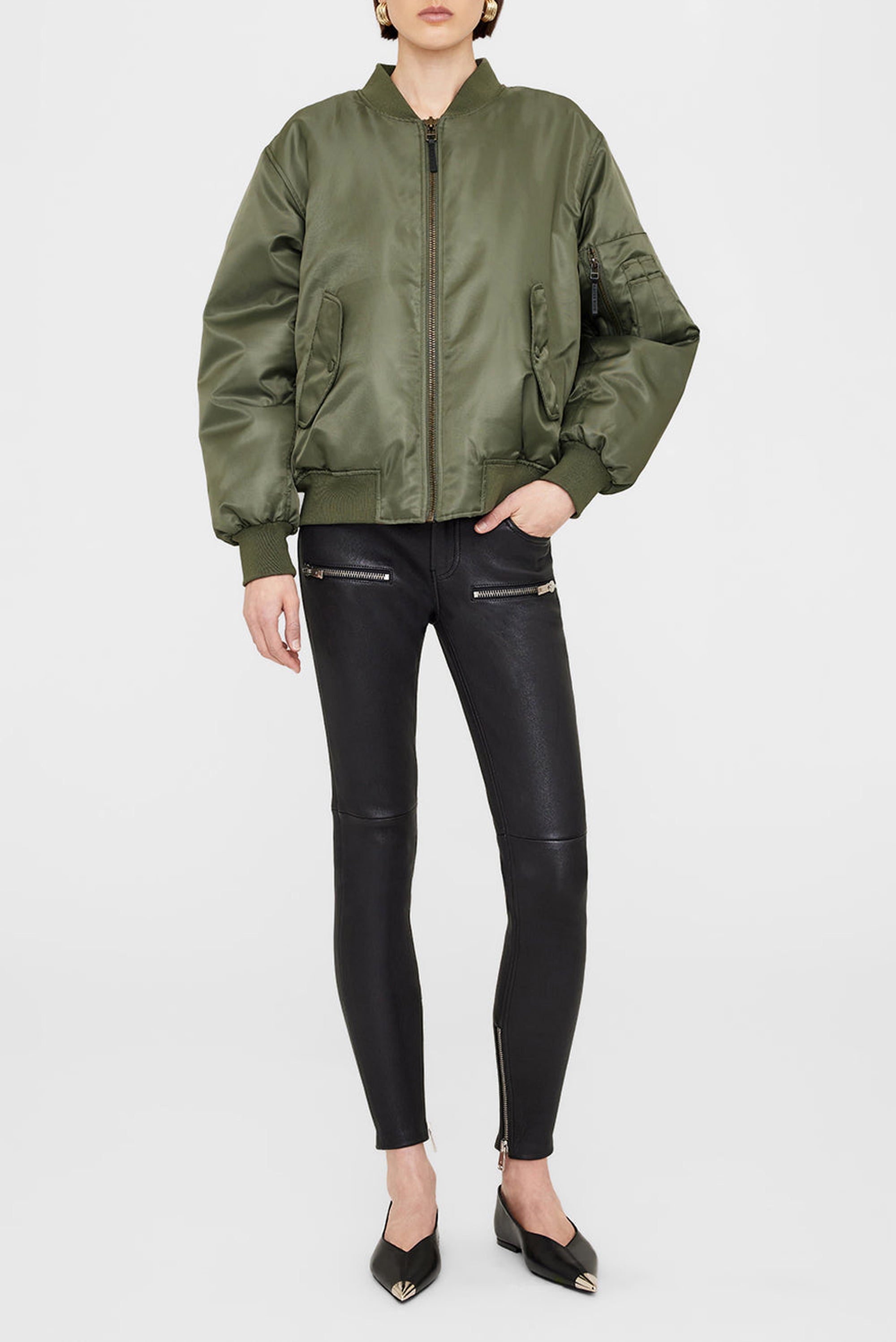 2qty NEW / LEON BOMBER - ARMY GREEN