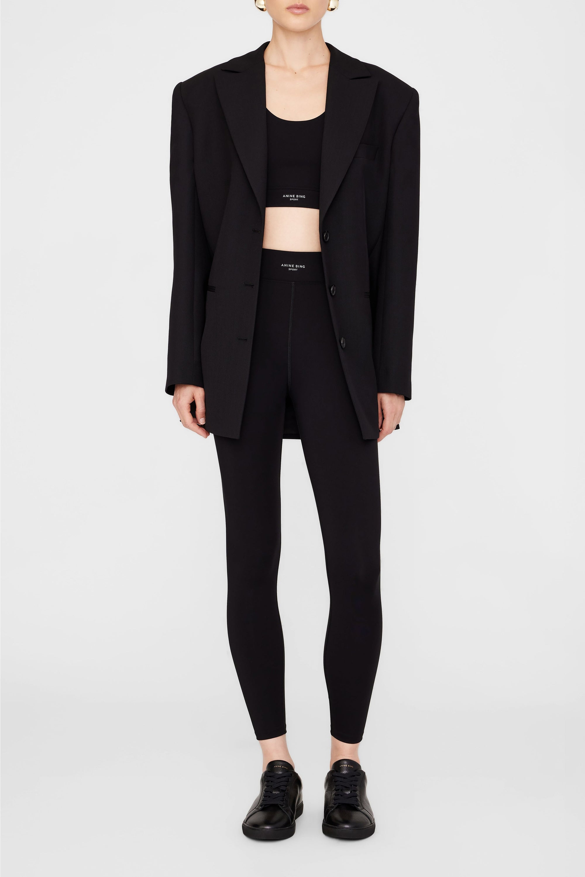 LIANE SNEAKERS - BLACK PEBBLED