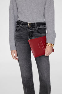5qty NEW / LILI POUCH - RED PEBBLED
