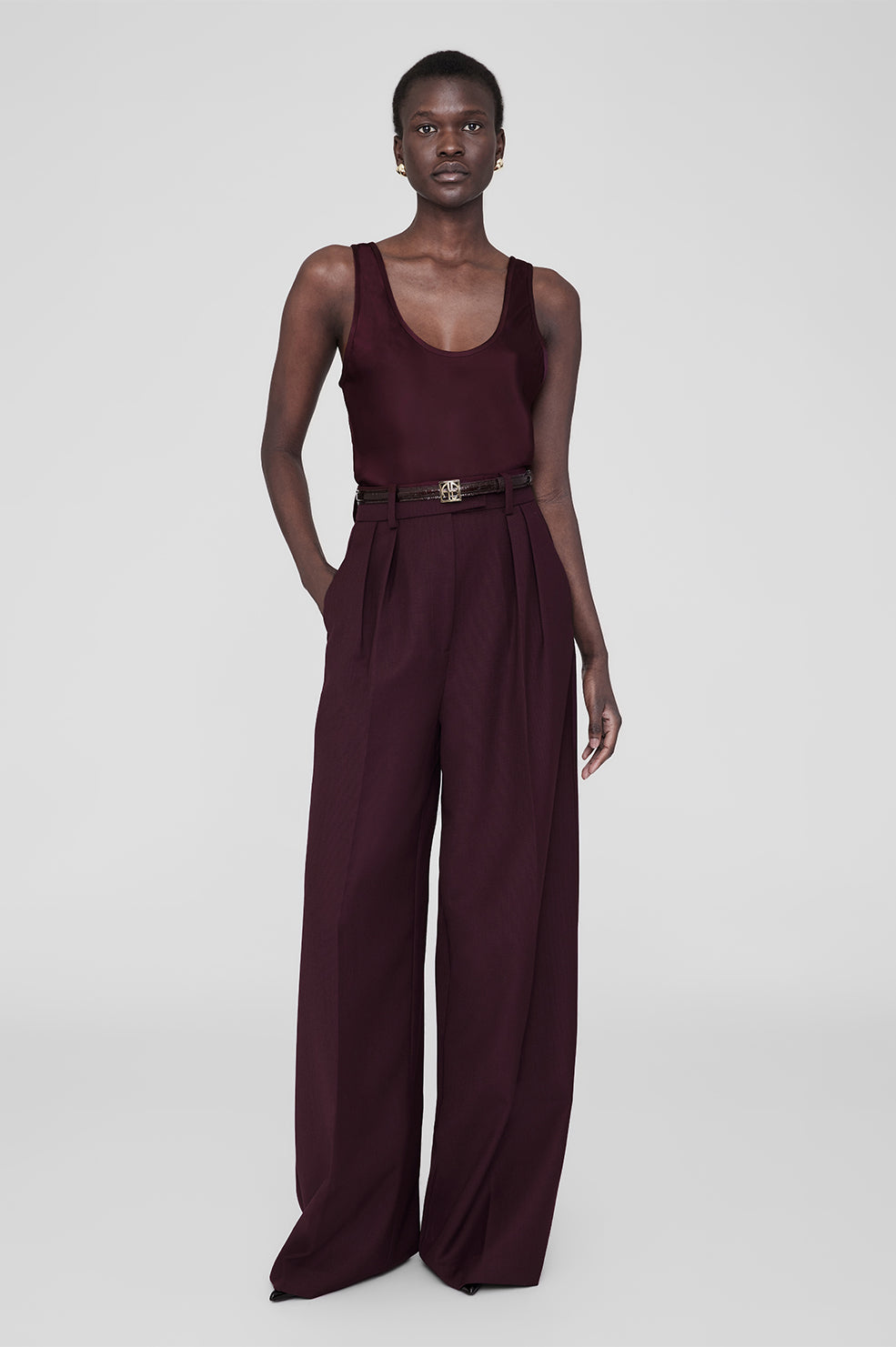 LOU TROUSER - BORDEAUX