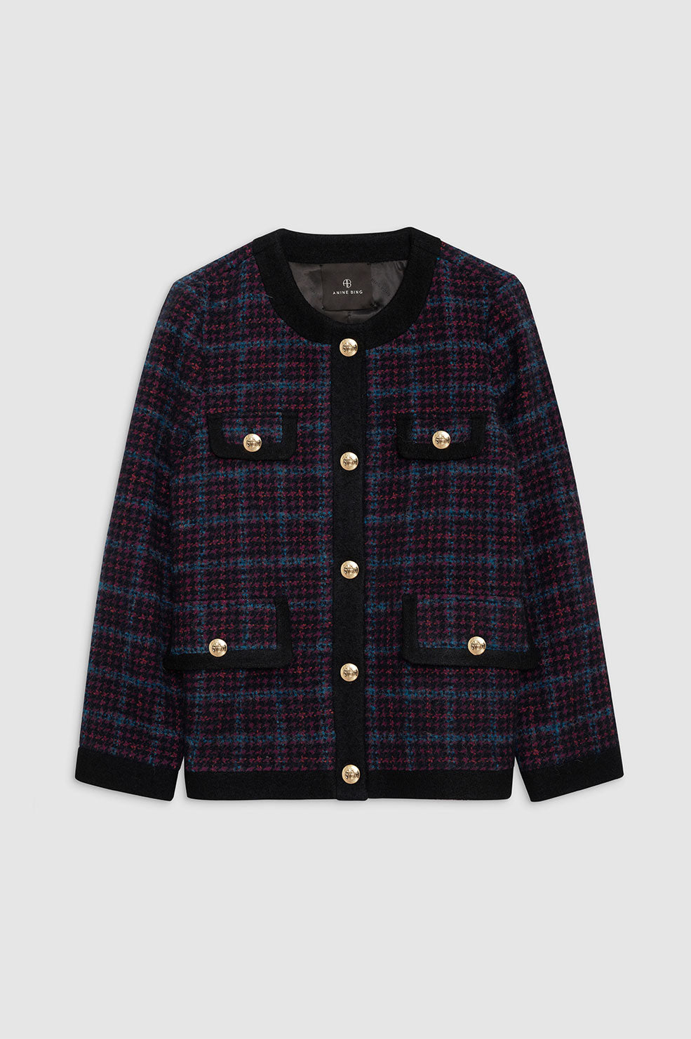 Veste Lydia à carreaux - Black, Blue & Red