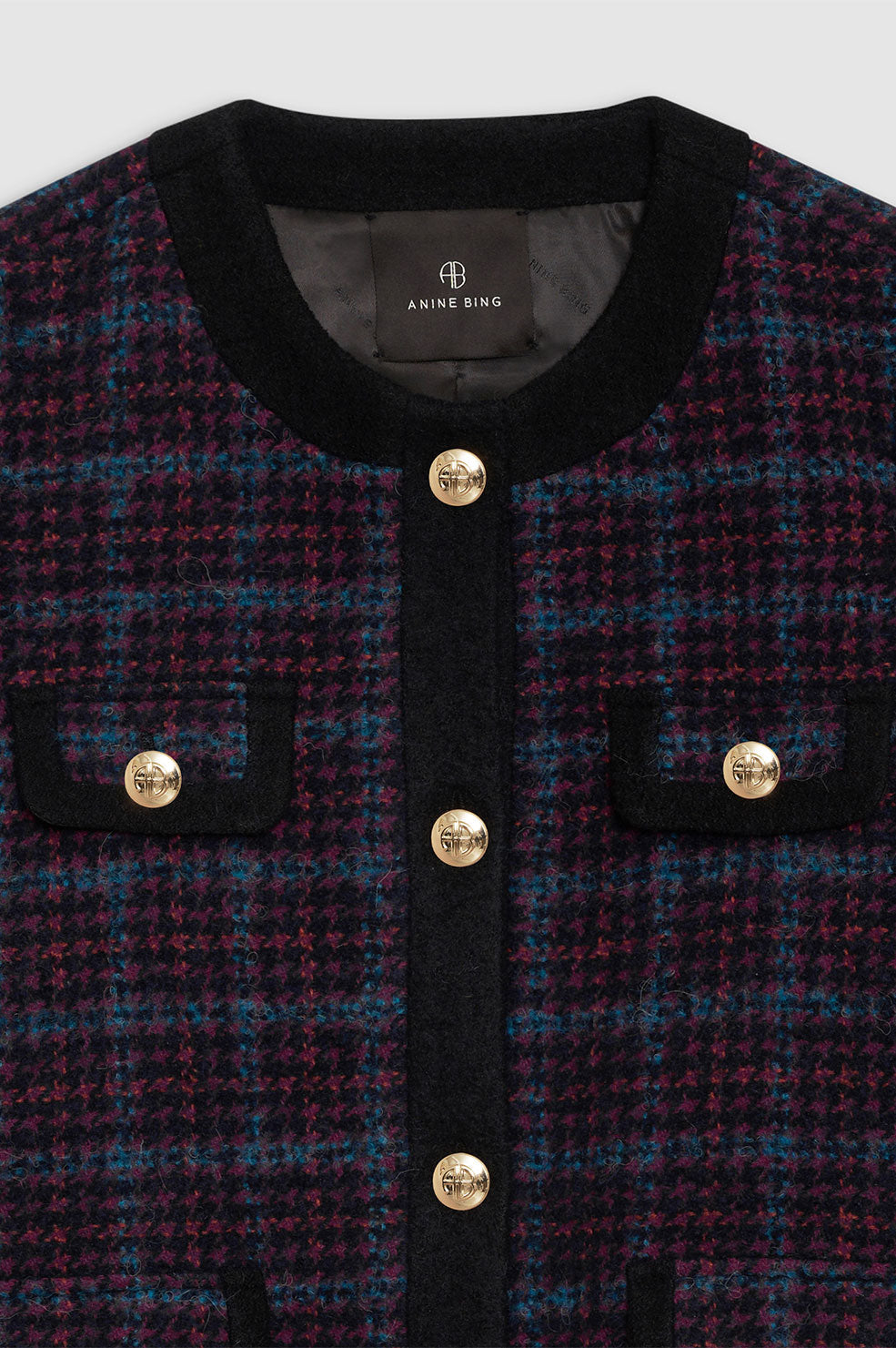 Veste Lydia à carreaux - Black, Blue & Red