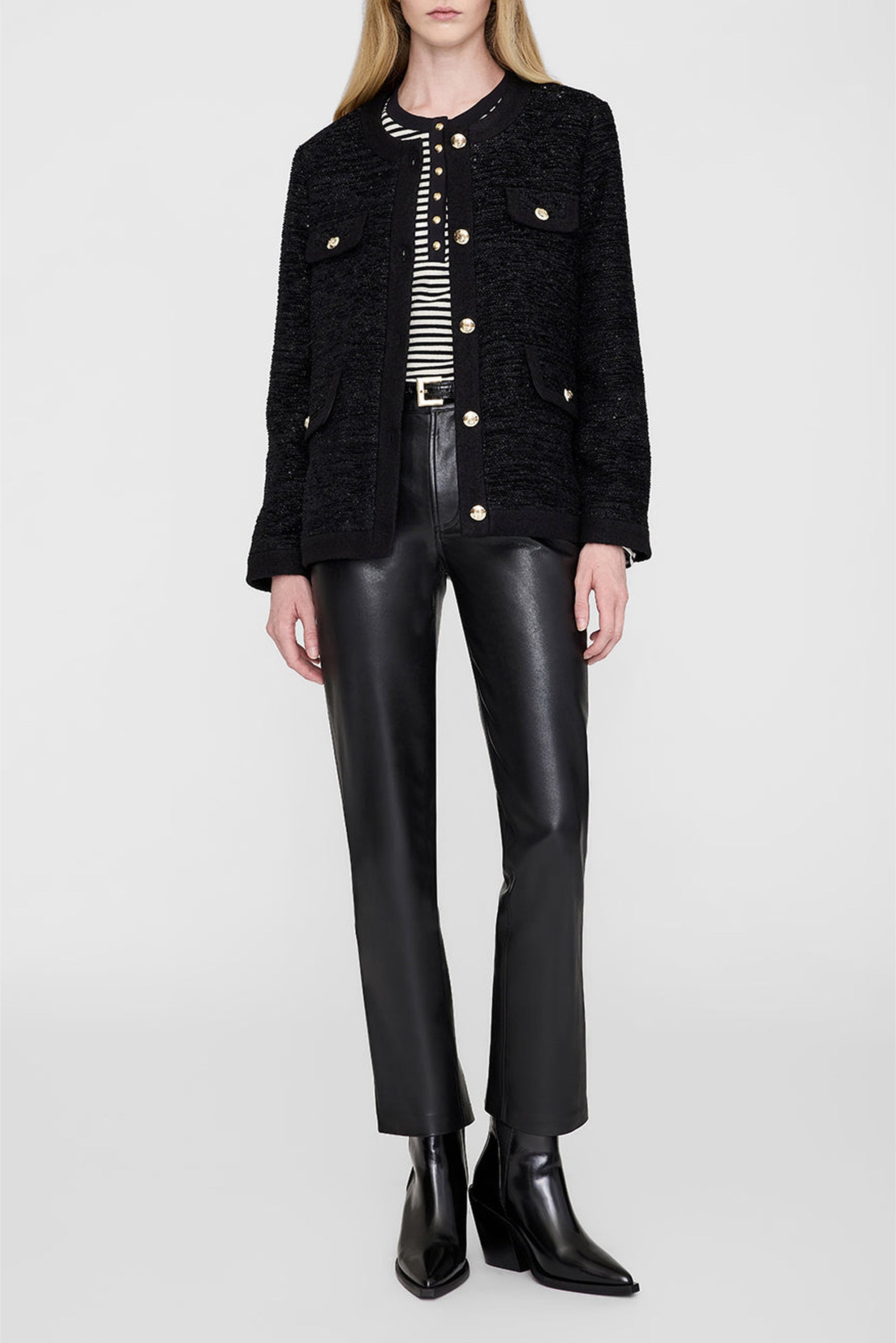 LYDIA JACKET - BLACK SHINE