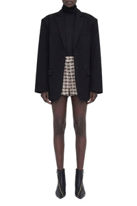 Lyle tweed mid-rise shorts - Beige & Black