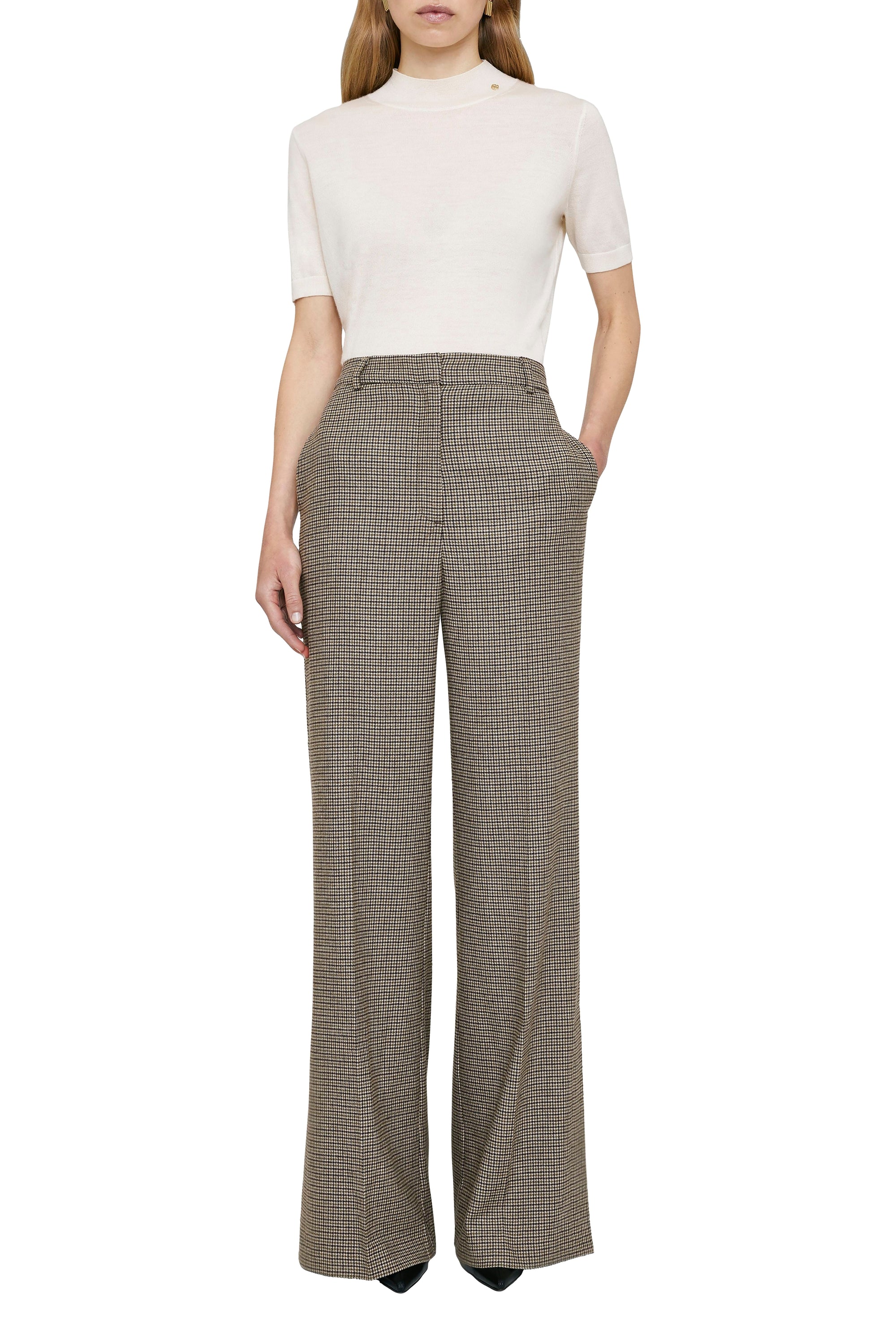 167qty RELIQUAT 95€ / LYRA TROUSER - MINI HOUNDSTOOTH