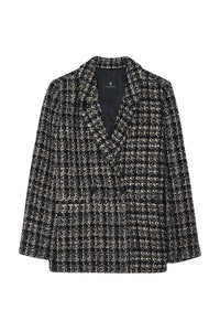 6qty NEW / MADELEINE BLAZER - TAN AND BLACK TWEED