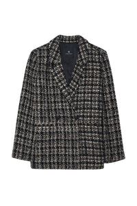 MADELEINE BLAZER - TAN AND BLACK TWEED
