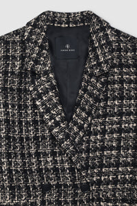 MADELEINE BLAZER - TAN AND BLACK TWEED