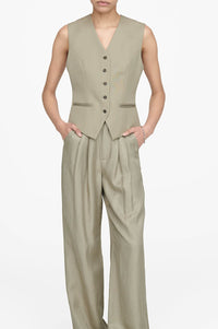 Gilet de costume Marina en laine - Green