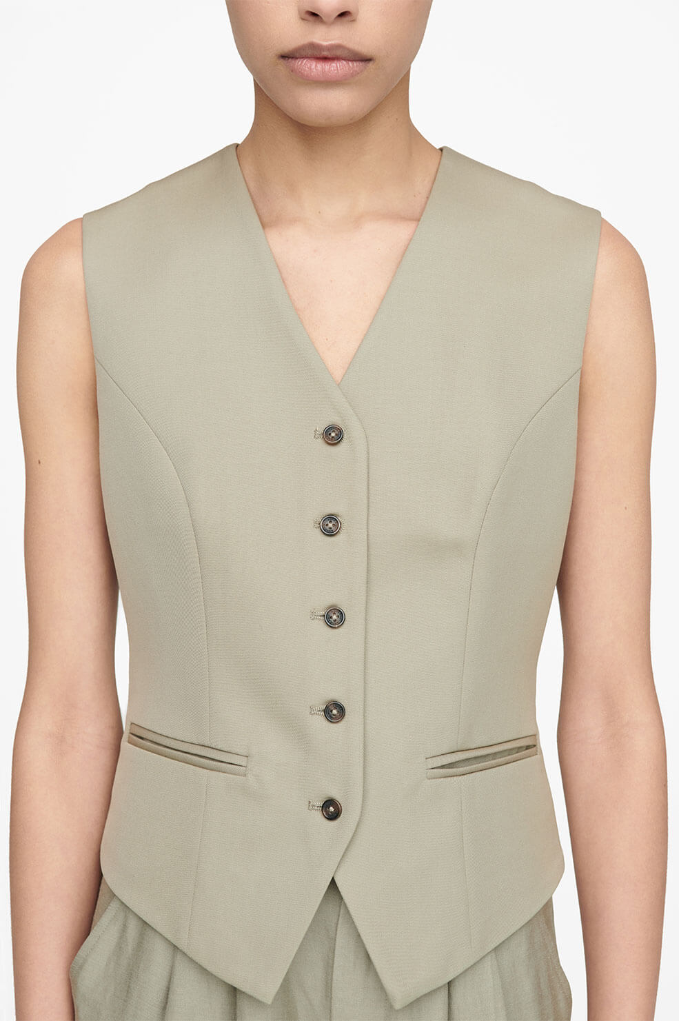 Gilet de costume Marina en laine - Green