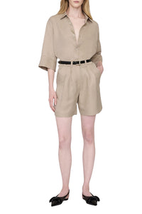 MARY SHIRT - OATMEAL LINEN BLEND