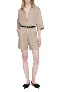7qty NEW / MARY SHIRT - OATMEAL LINEN BLEND