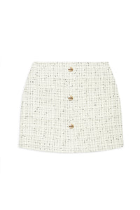 10qty RELIQUAT 95€ / MATEO SKIRT - CREAM AND BLACK TWEED