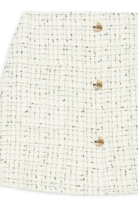 10qty RELIQUAT 95€ / MATEO SKIRT - CREAM AND BLACK TWEED