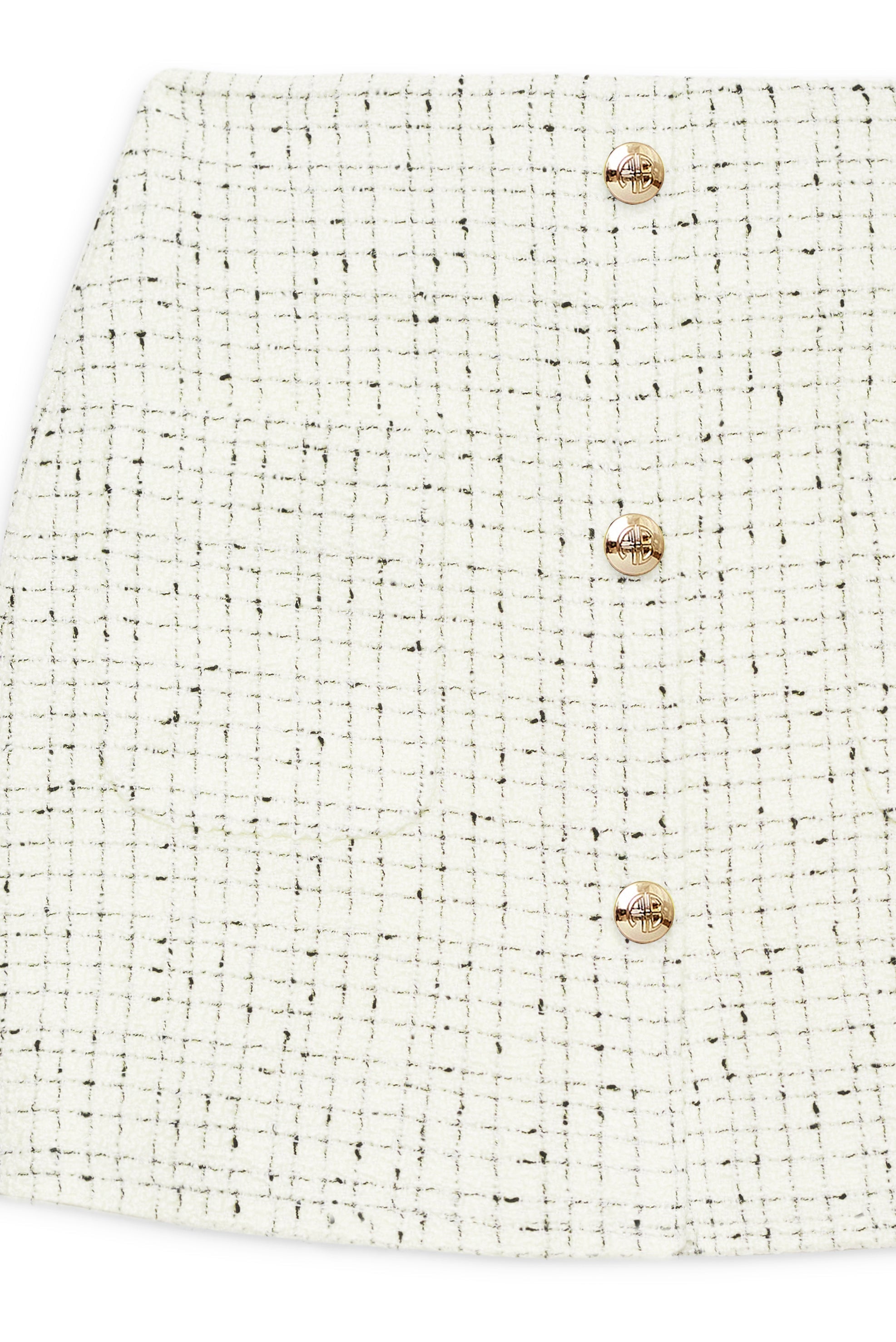 10qty RELIQUAT 95€ / MATEO SKIRT - CREAM AND BLACK TWEED