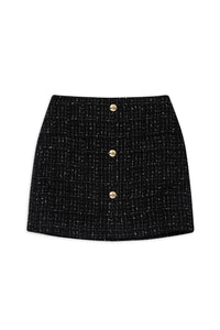 27qty RELIQUAT 95€ / MATEO SKIRT - BLACK AND WHITE TWEED