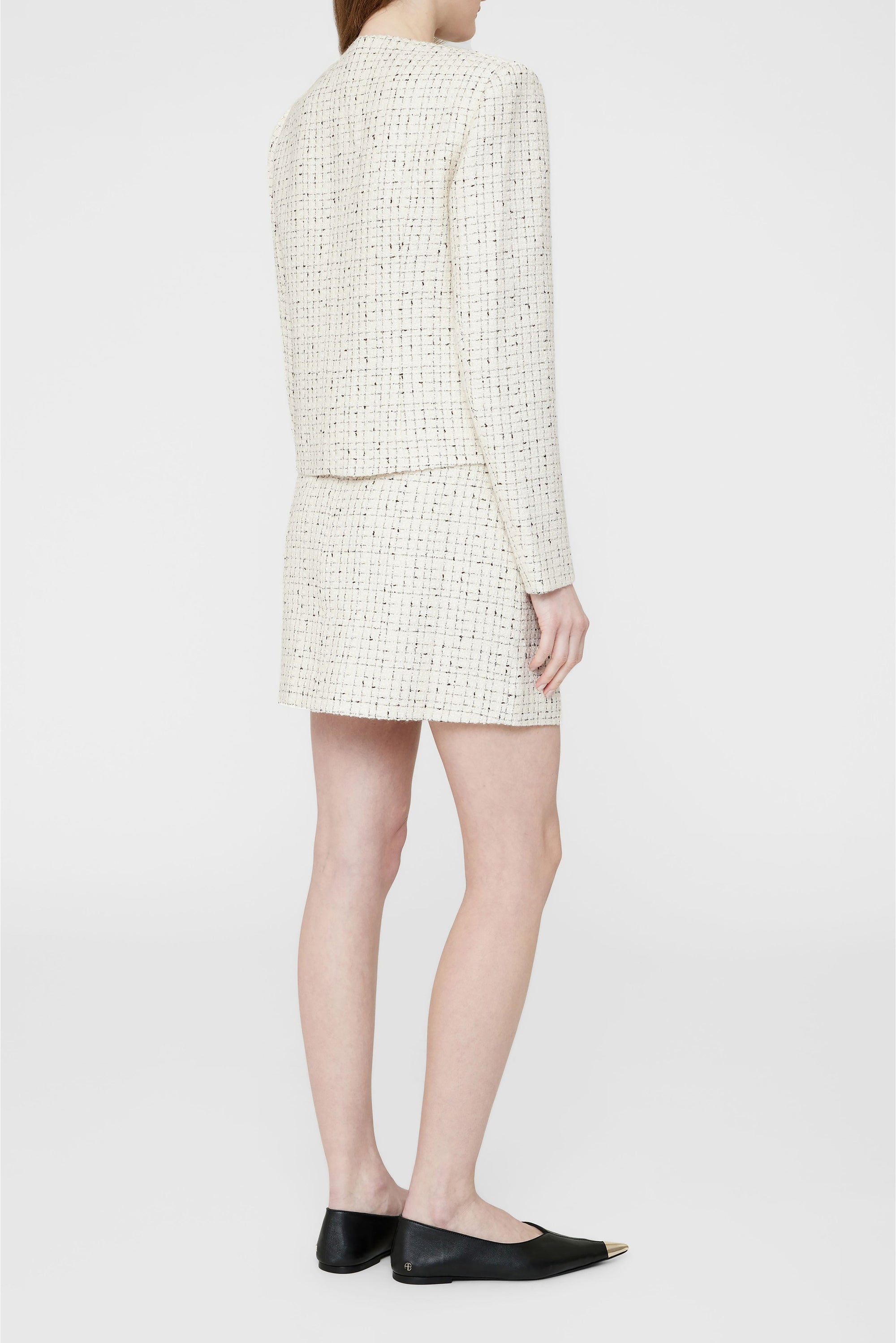 10qty RELIQUAT 95€ / MATEO SKIRT - CREAM AND BLACK TWEED