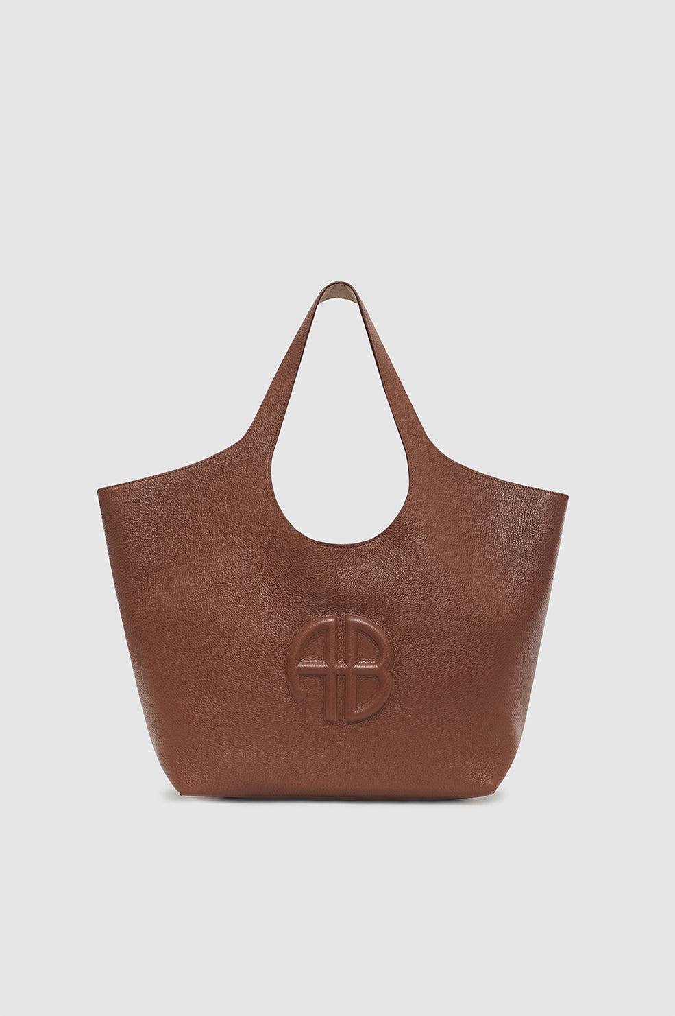 MEDIUM LILI TOTE - COGNAC PEBBLED