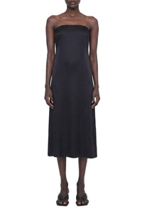 Robe bustier Megan en soie - Black