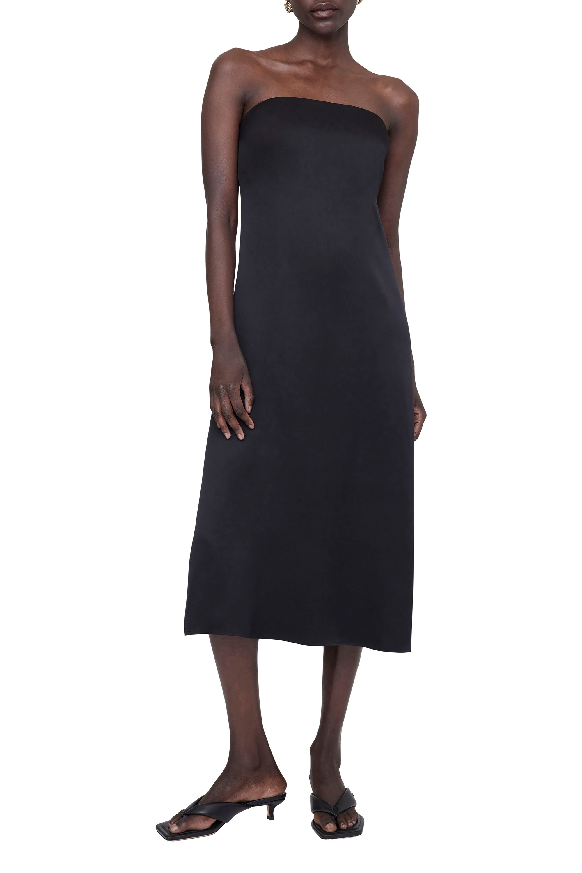 MEGAN DRESS - BLACK SILK
