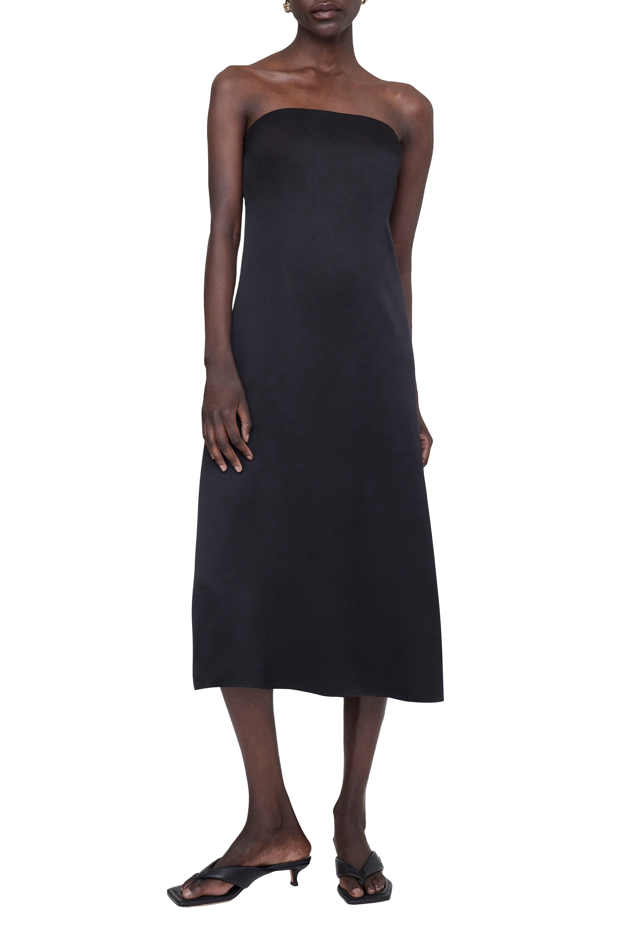 MEGAN DRESS - BLACK SILK