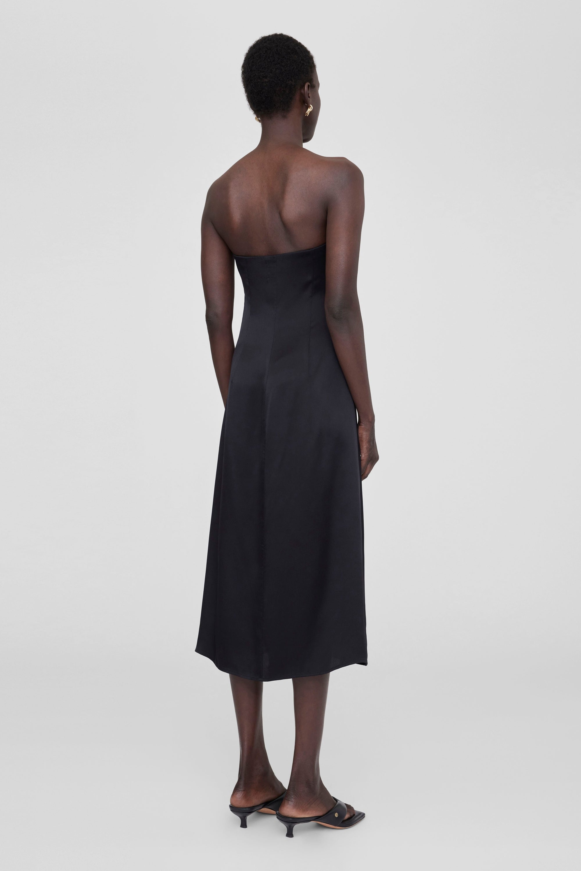 MEGAN DRESS - BLACK SILK