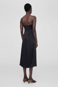 MEGAN DRESS - BLACK SILK
