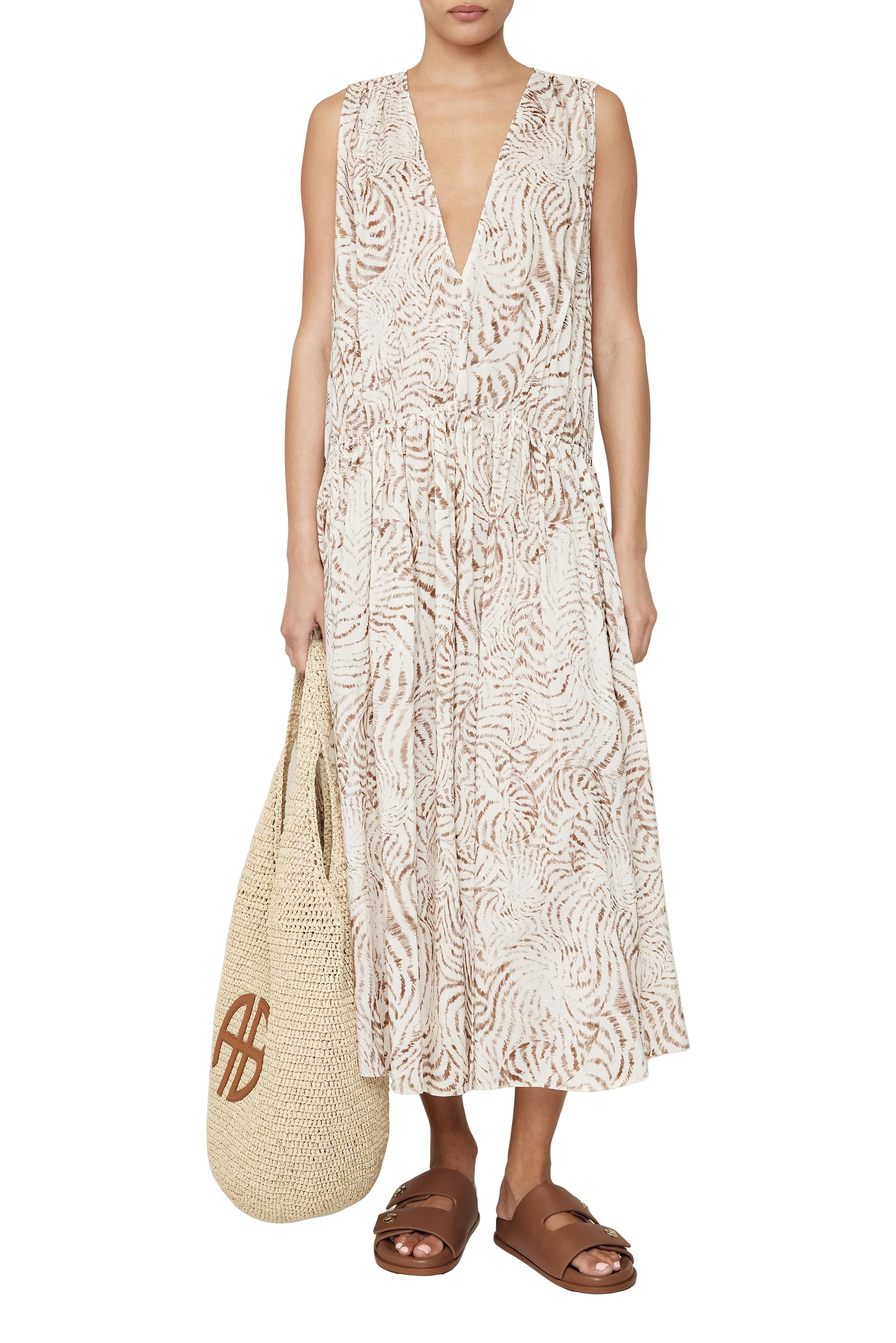 MIA DRESS - SAND SEASHELL PRINT